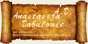 Anastasija Dabulović vizit kartica